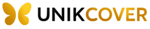 Logo original UnikCover avec son papillon doré